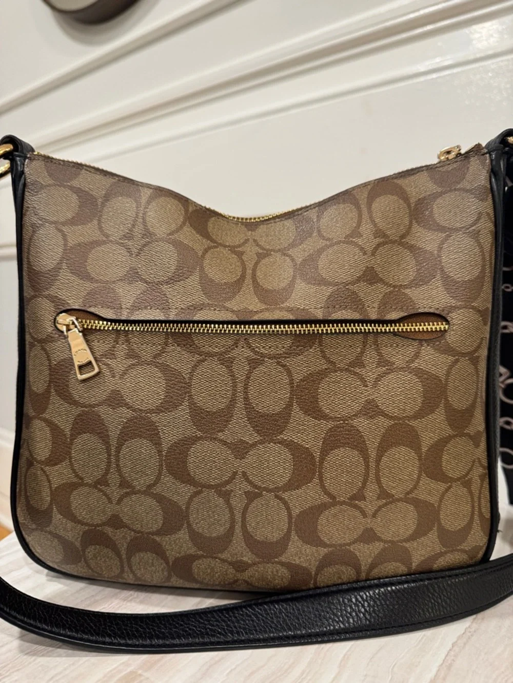 Coach Ellie File Bag in Signature Brown Crossbody Bag - Picture 6 of 17
